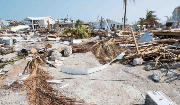 Remains of a neighborhood destroyed by Hurricane Irma in Big Pine Key, Florida